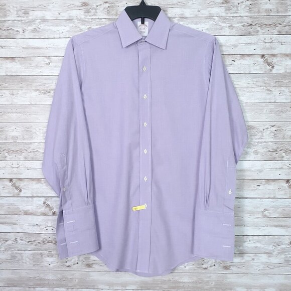 Brooks Brothers Other - Brooks Brothers Mens Dress Shirt 14 1/2-32 Traditional Fit French Cuff Lilac 750